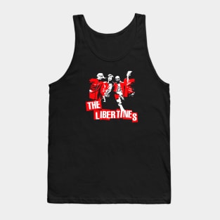 The Libertines Red And White Tank Top